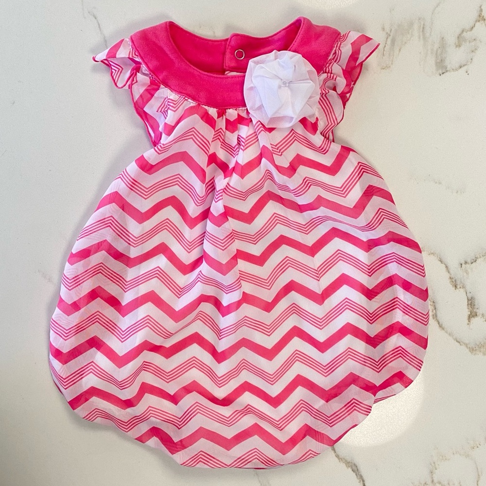 First Impressions Chevron Romper Dress